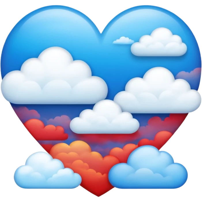 american sky heart  emoji
