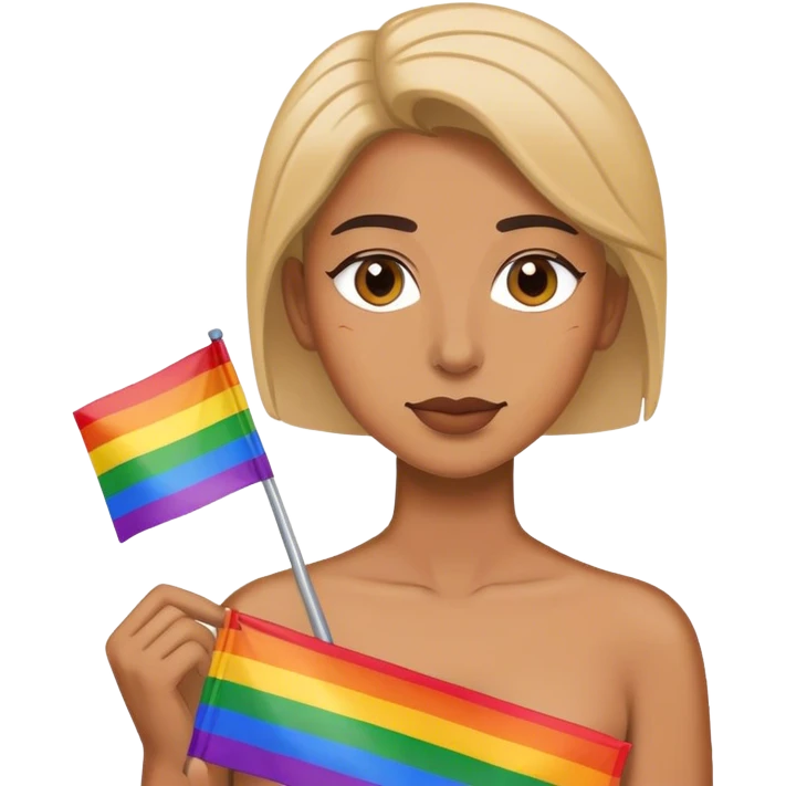 woman with lgbt flag emoji