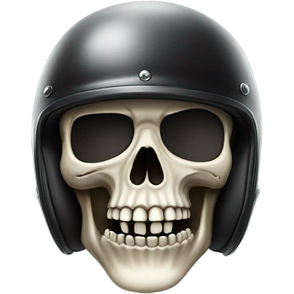 Skull biker blowing a kiss emoji