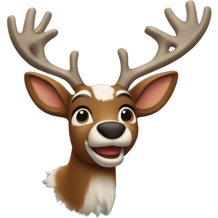 Rudolph the red nosed reindeer from the movie emoji