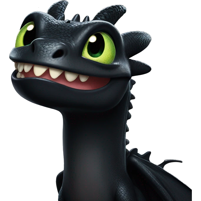 Toothless, the dragon from how to train your dragon emoji