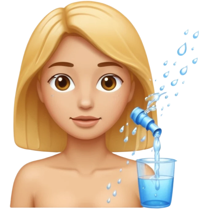 Woman squirting emoji