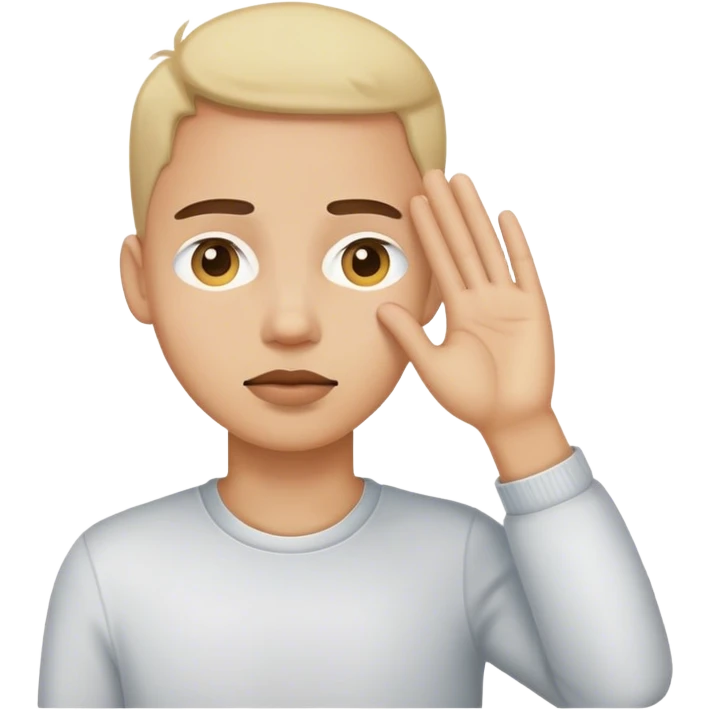 face covering the eyes only one hand  emoji