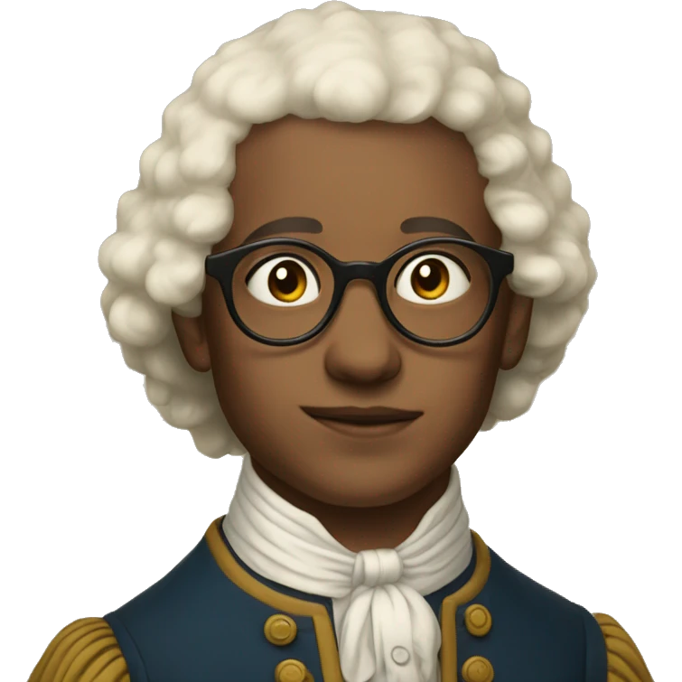 18th century boy with glasses emoji