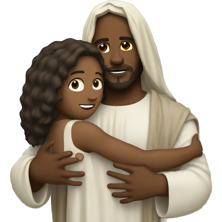Black Jesus holding me emoji
