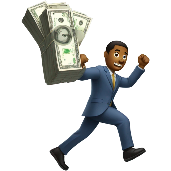 Running with money  emoji