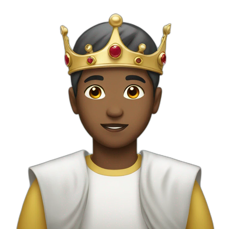 Muslim boy with crown emoji