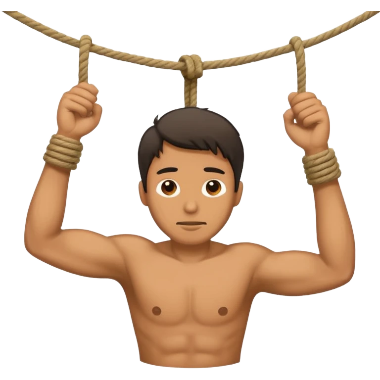 Man hanging in a rope  emoji