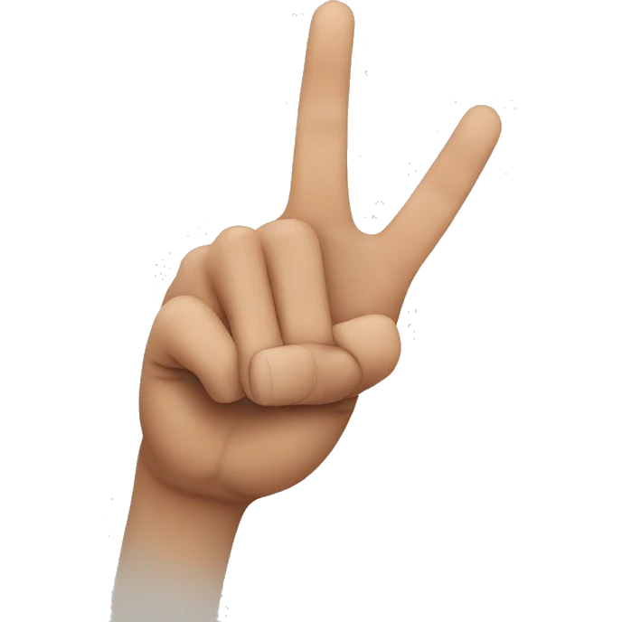 hand two fingers emoji