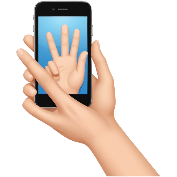 la main qui fais un selfie  emoji