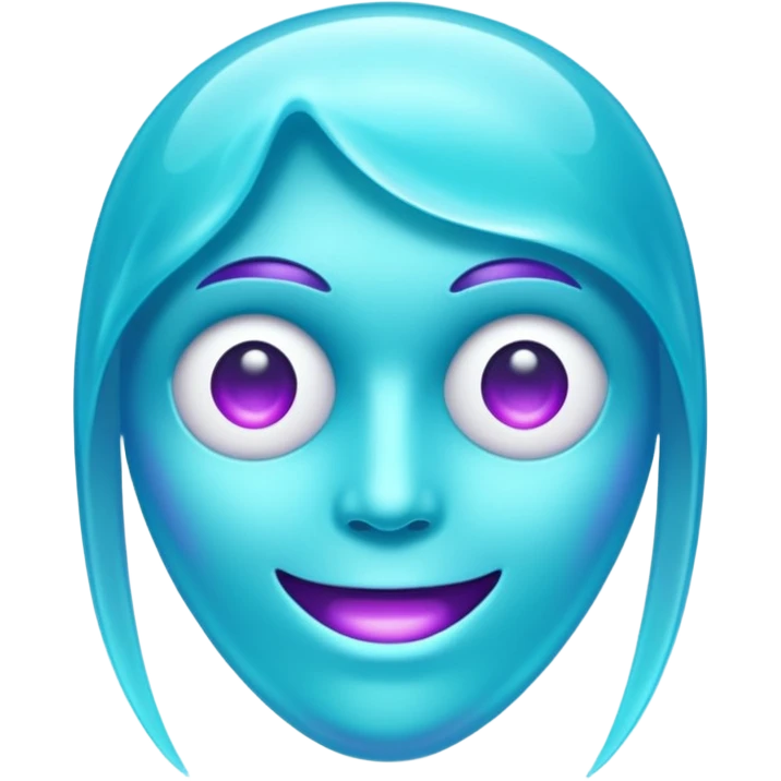 glitter cian and purple phantom emoji