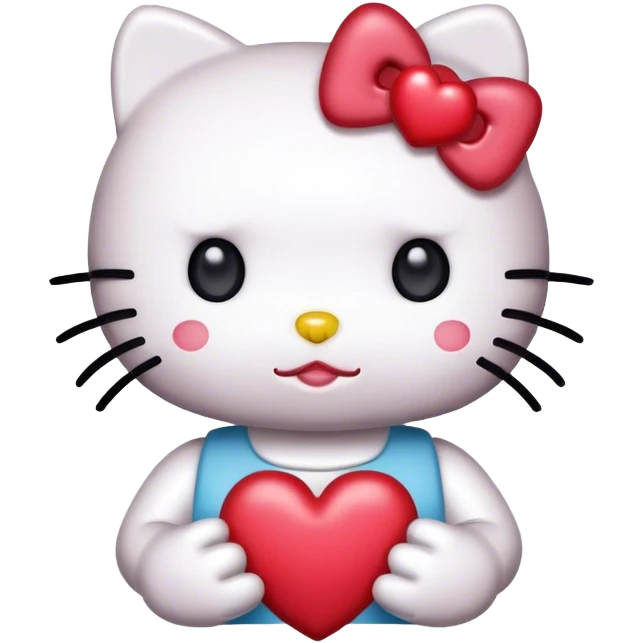 Hello Kitty co ojosde corazón  emoji