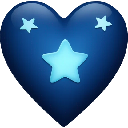 Dark blue heart with stars inside emoji