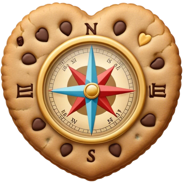cookie heart compass emoji