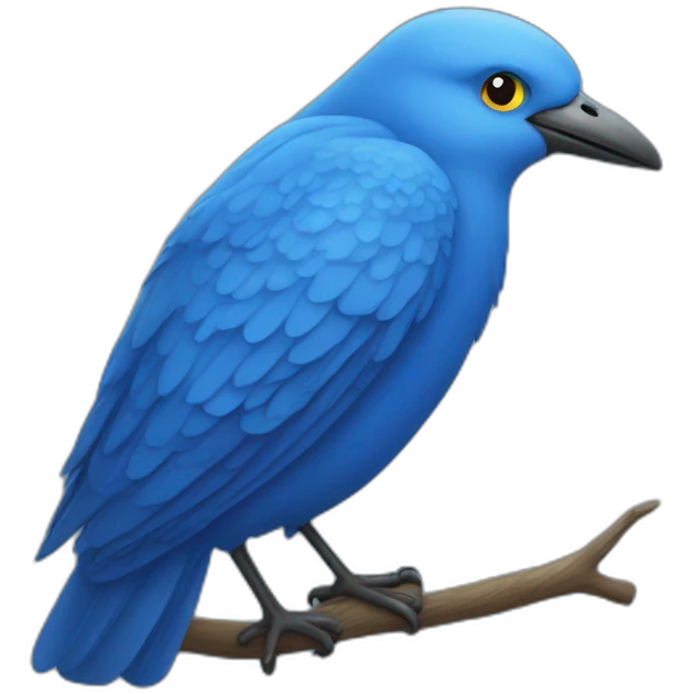 big blue bird emoji