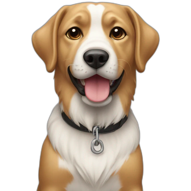 Chat sur un chien emoji