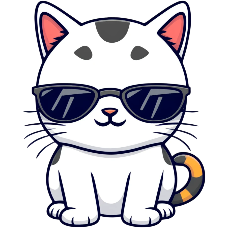 Cat with sunglasses emoji