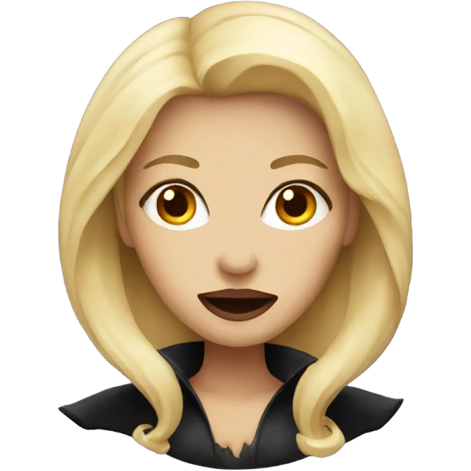 blonde woman vampire emoji