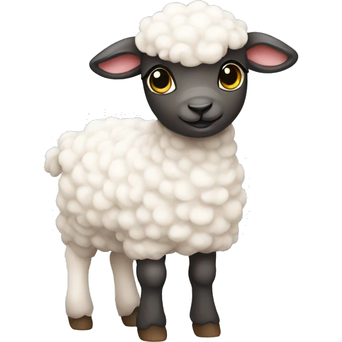 Lamb cute emoji