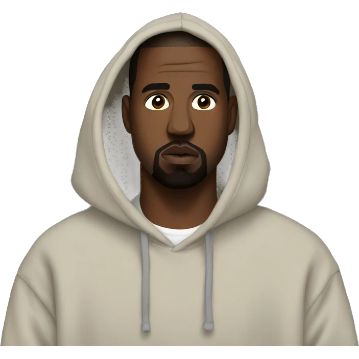 Kanye in a hoodie emoji