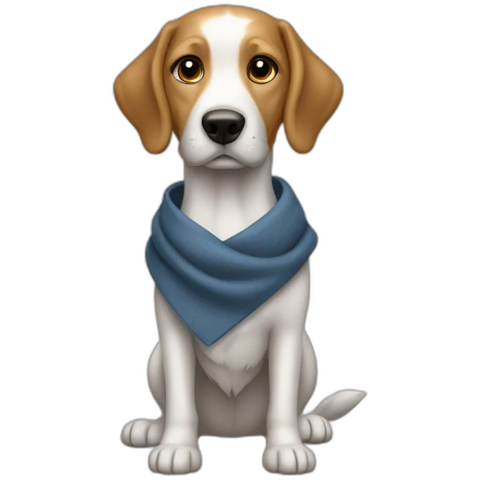 Chien avec une écharpe de maire emoji