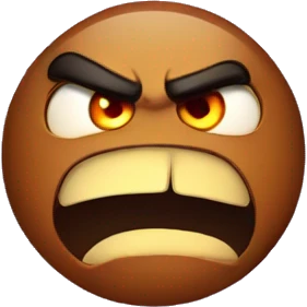 angry face with fire emoji