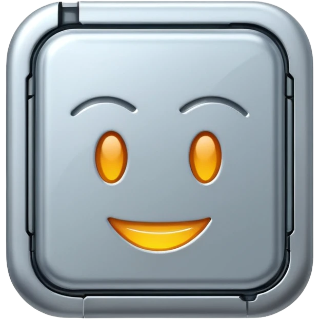 futuristic computer chip with a smile emoji