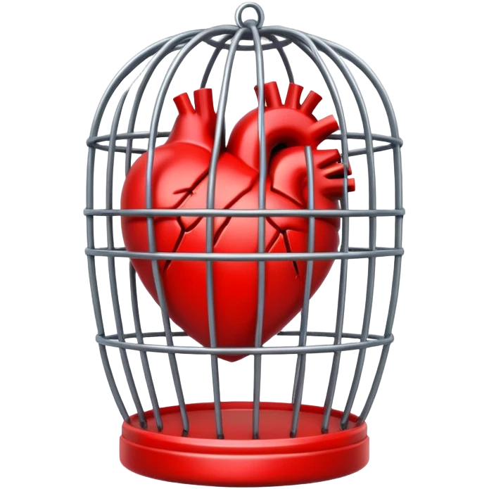Trapped heart emoji