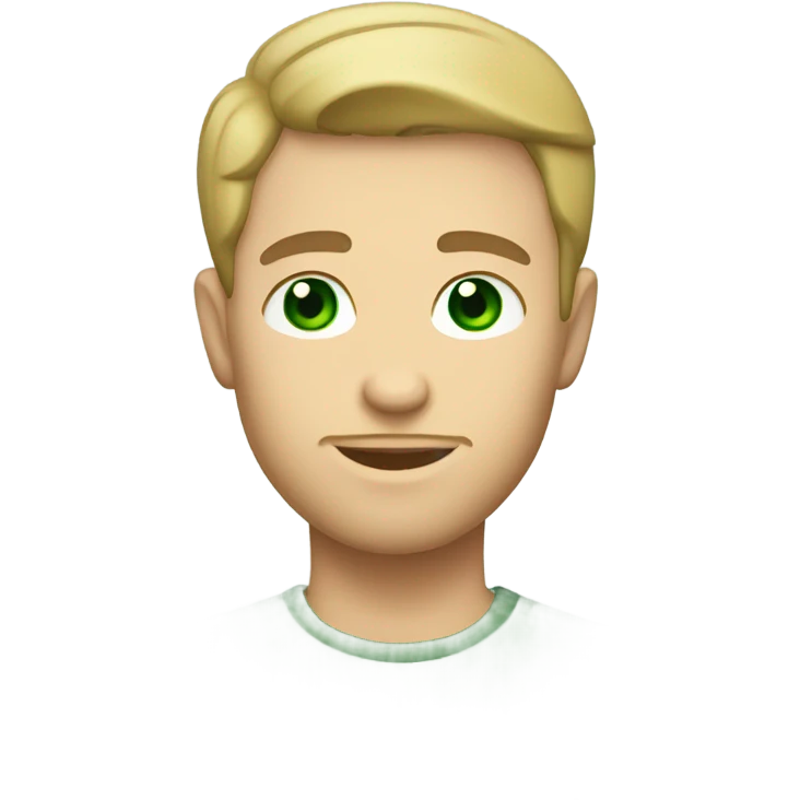light skinned Caucasian male, green eyes, and light beard emoji