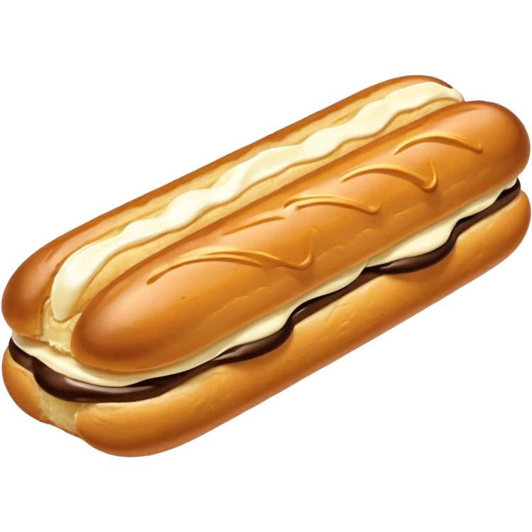 dairy-filled eclair, simple, clear emoji