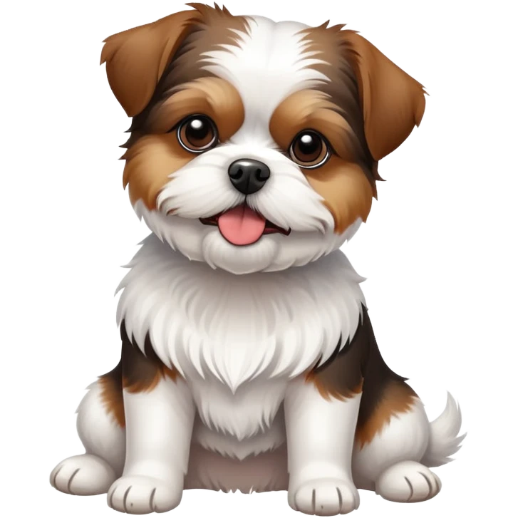 Tricolor Shihtzu jack russel terrier emoji