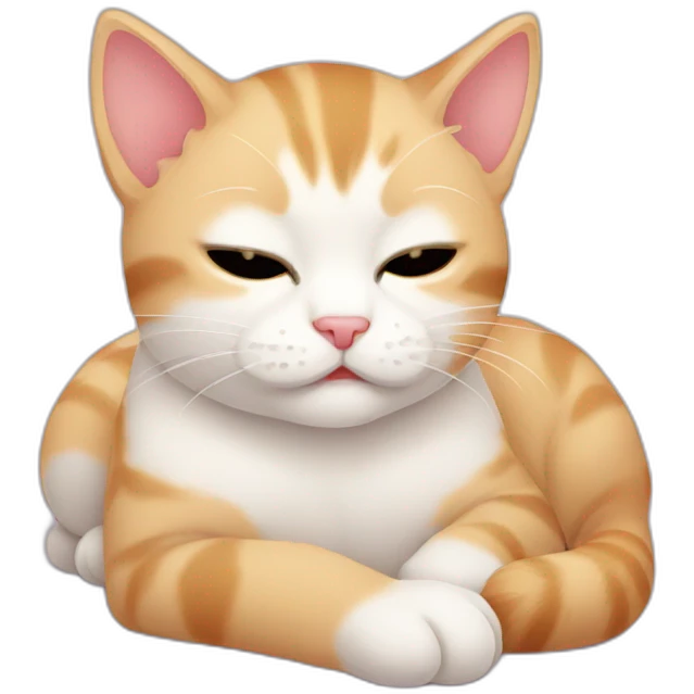 Sleepy kitten emoji