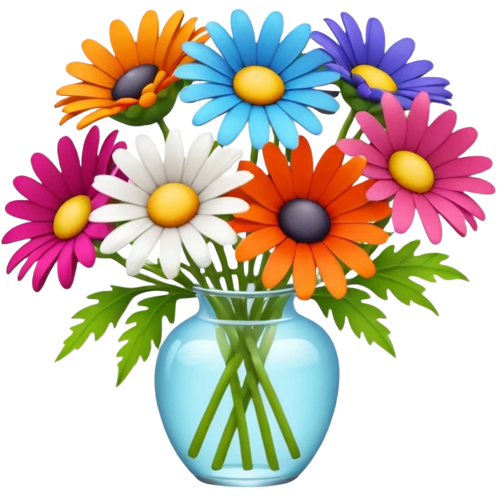 Colorful daisies  emoji