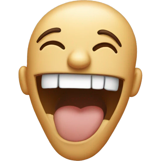 Laughing and kiss emoji