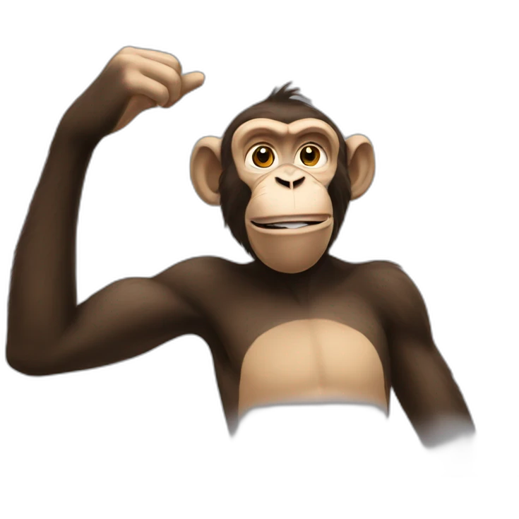 Monkey pointing emoji