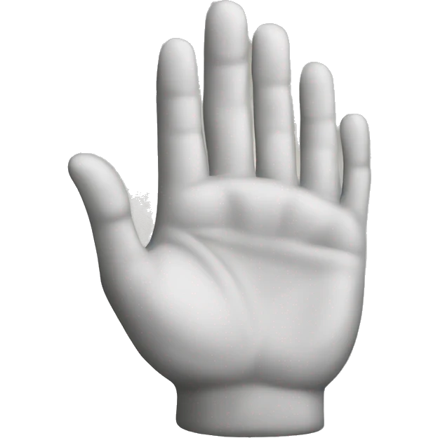 a hand in straight angle emoji