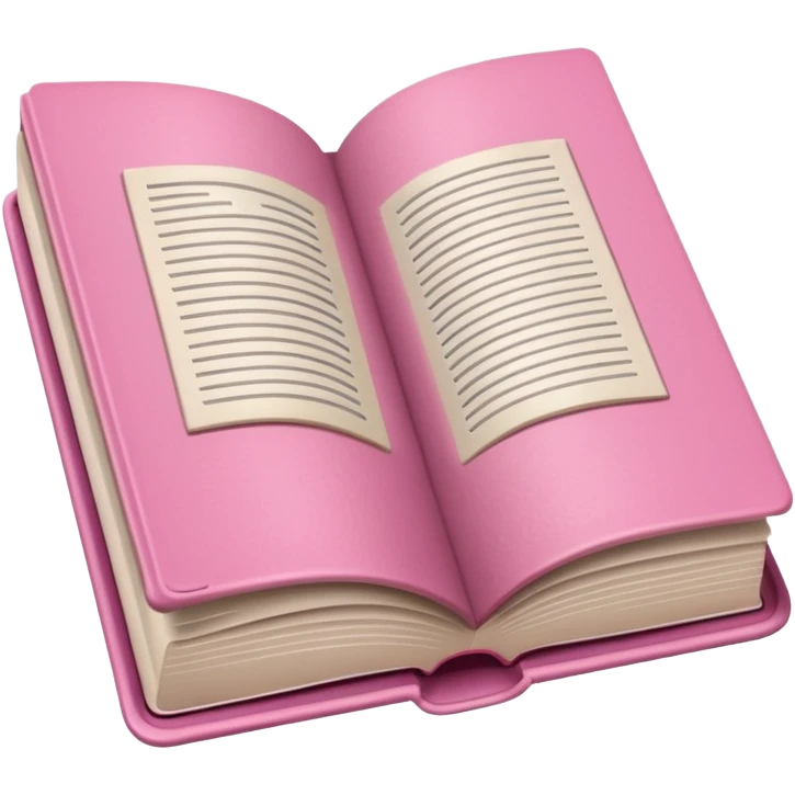 Make an open book, with white pages, but a pink cover only at the bottom! emoji