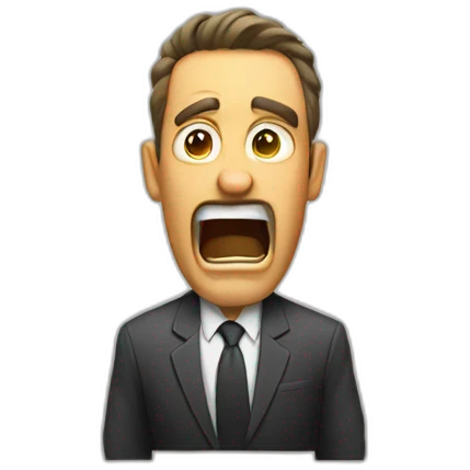Boss man yelling emoji
