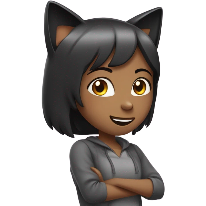 meowing girl emoji