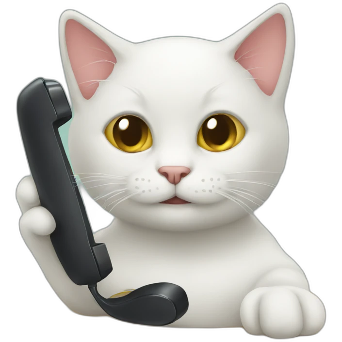 Cat on phone emoji