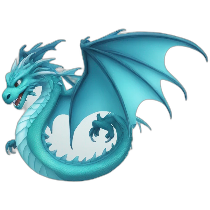 dragon with ice emoji