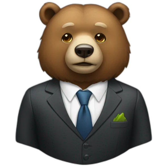 bear in suit emoji
