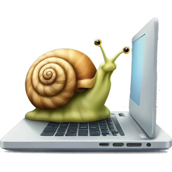 gentle snail with laptop emoji