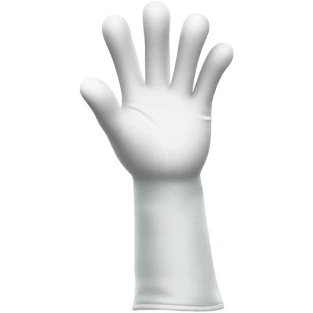 Wave with white micky glove emoji