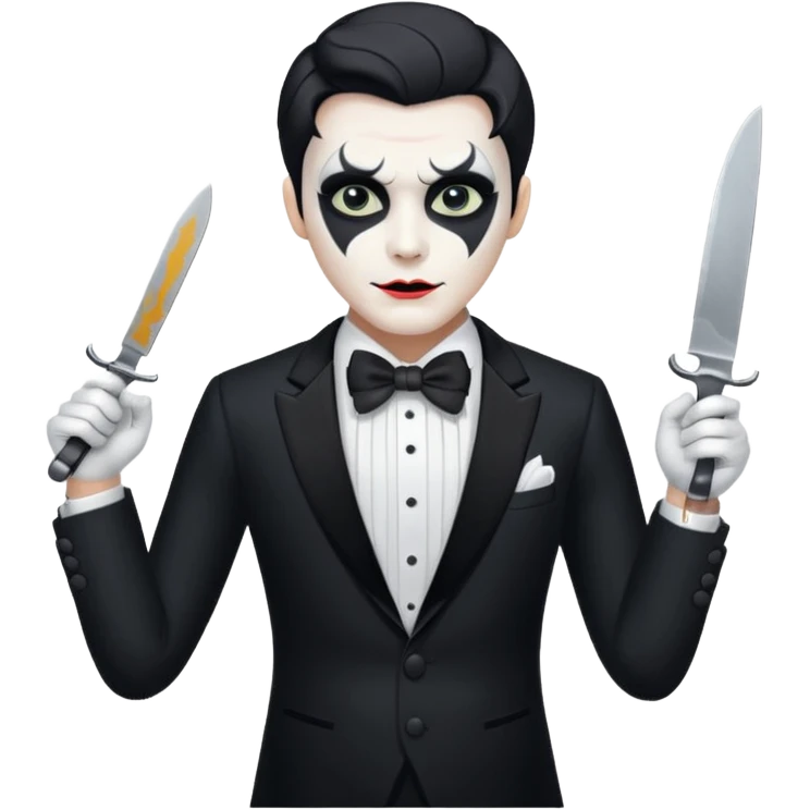 Ghost Man Opera singer with a knife  emoji