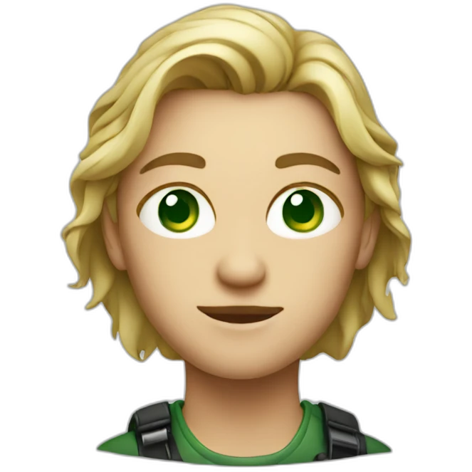 Photographer with green eyes emoji