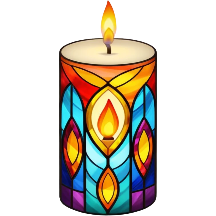 Stained glass candle emoji