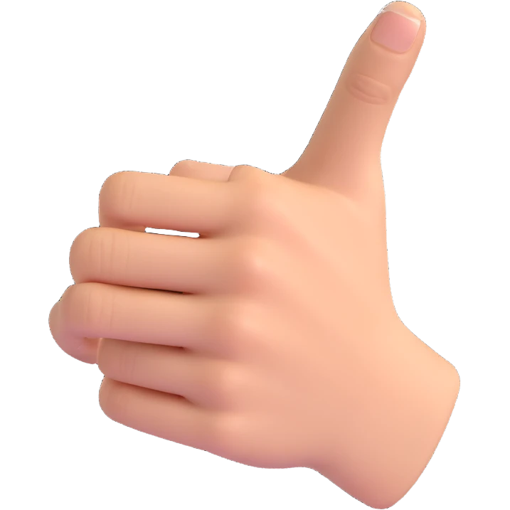 back of hand, ring and index fingers extended, middle finger bent, thumb and pinky not visible, clear and simple emoji