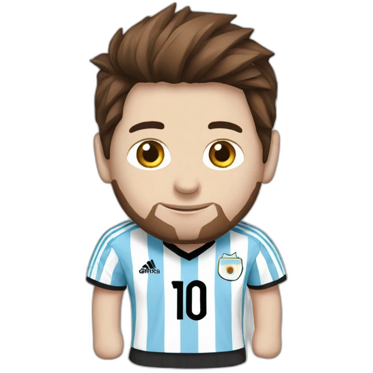 Messi with Argentina shirt emoji