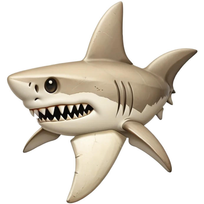 Realistic Shark tooth bone fossil emoji